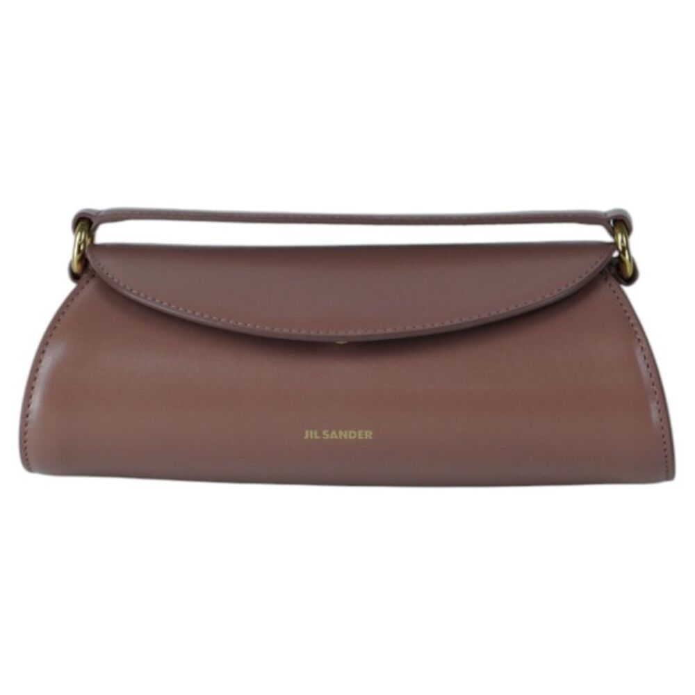 Jil Sander Brown Cannolo Mini Crossbody Bag
